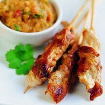 Chicken Satay with Crunchy Peanut Sauce